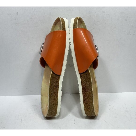 Birkis Birkenstock Catalina Tangerine Glitter Sandals Womens Size 8 N 39 Slide - Picture 5 of 8